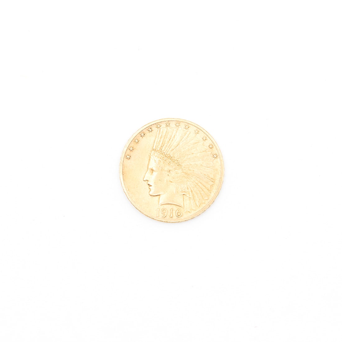US 1916 (S) Indian Head $10.00 Gold Coin. (1 of 2)