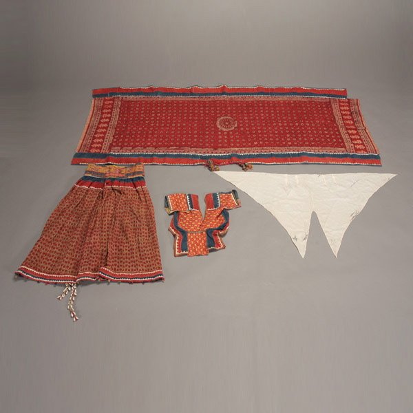Middle Eastern Three Piece Tribal Costume: Middle Eastern Three Piece Tribal Costume and Habib Headpiece