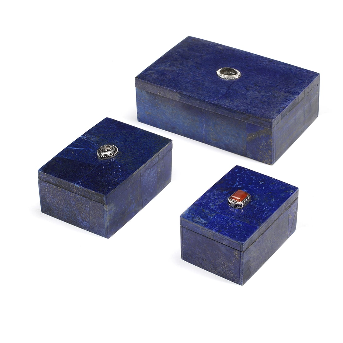 Three Jeweled Lapis Lazuli Boxes (1 of 3)