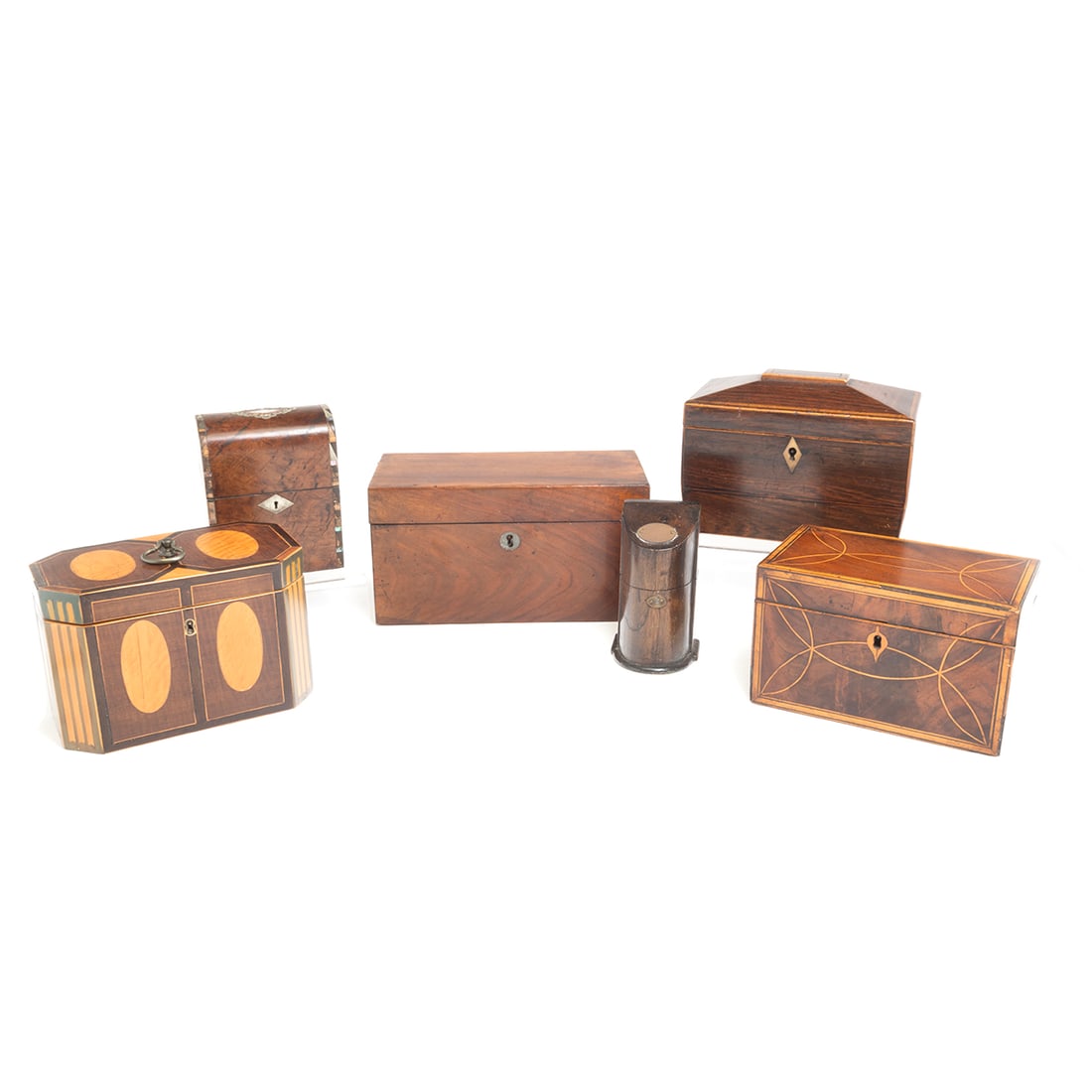 Six Regency and Later Boxes and Caddies (1 of 3)