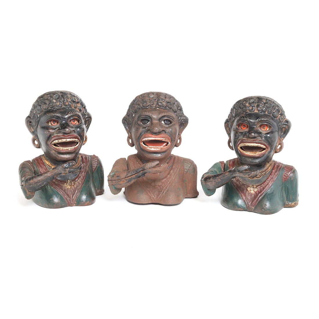 Three Cast Iron Black Americana Mechanical Banks (1 of 2)