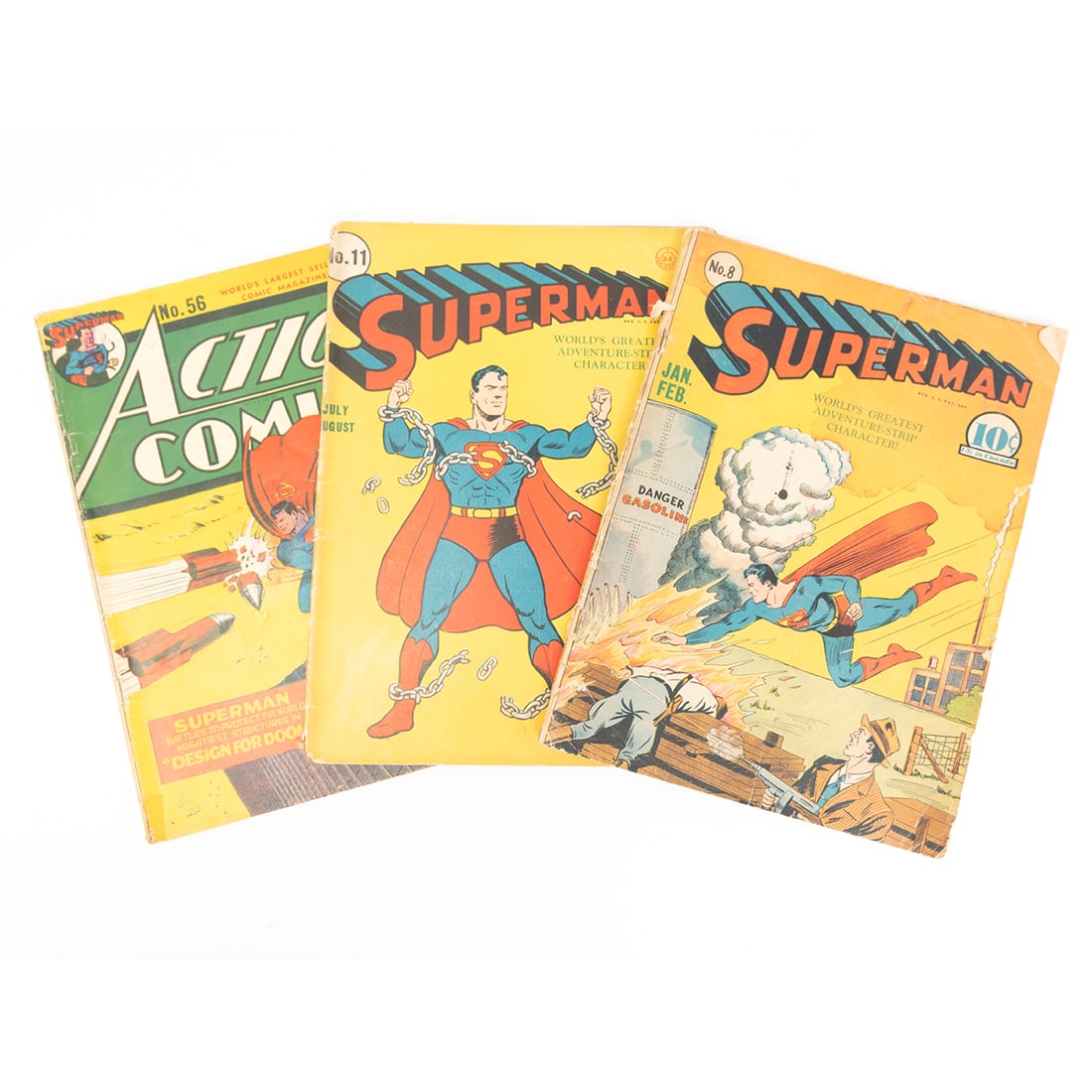 Three Vintage Superman Comics (1 of 3)
