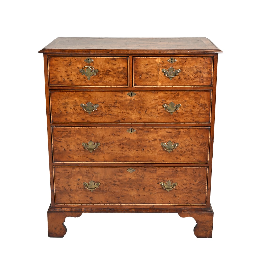 18th Century Georgian Burl Chest of Drawers (1 of 2)