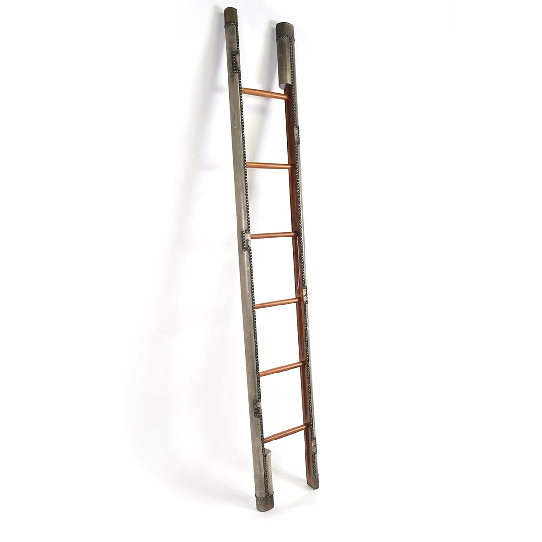 Riveted Leather Collapsible Library Ladder (1 of 4)