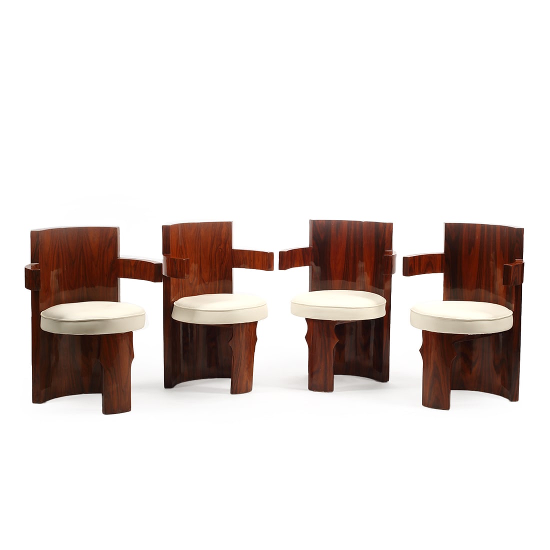 Set of Four Art Deco Style Barrel Chairs (1 of 4)