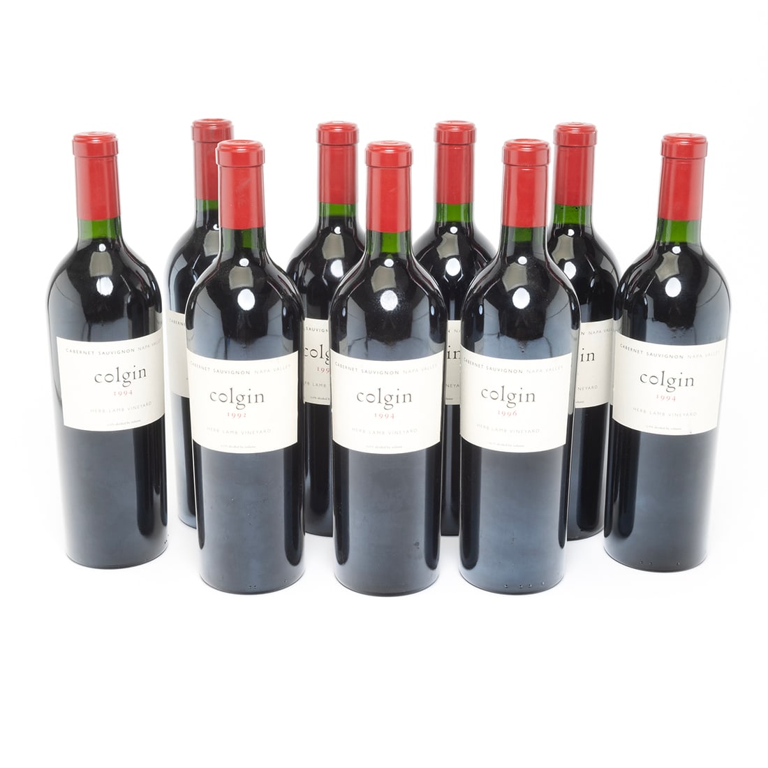 Nine Bottles 1990s Colgin Herb Lamb Vineyard Wine: Nine Bottles 1990s Colgin Herb Lamb Vineyard Wine Comprising: One bottle 1992 vintage, six bottles 1994 vintage and two bottles 1996 vintage Cabernet Sauvignon wine. Napa Valley, California. Condition