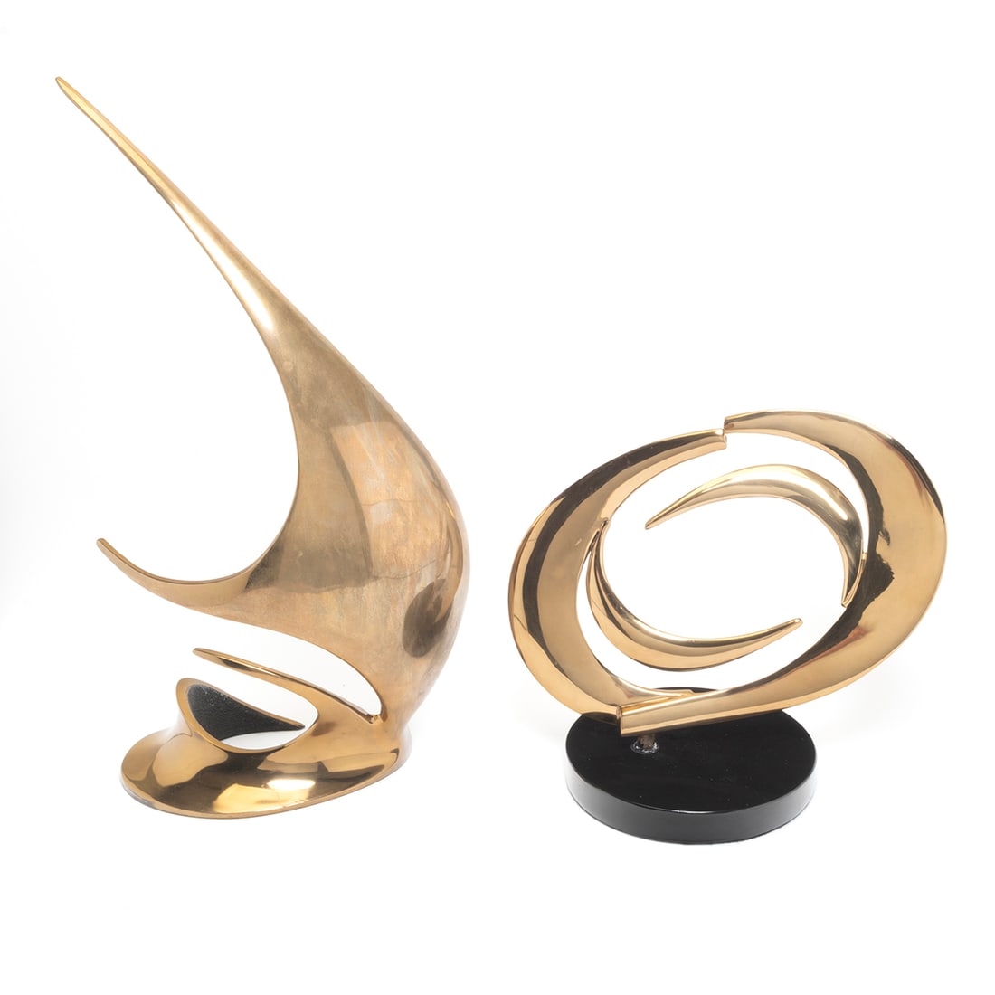 Bob and Tom Bennett, two bronzes, incl. Full Sail: BOB (ROBERT) BENNETT (American, 1928-2003), and TOM BENNETT (American, born 1928-2016), two bronzes, including "Full Sail," 1984, numbered 57/150, signed by Bob Bennett, and dated at base, (approximat