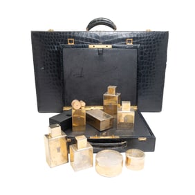 Two Vintage Hermes Cases: Toiletry and Luggage