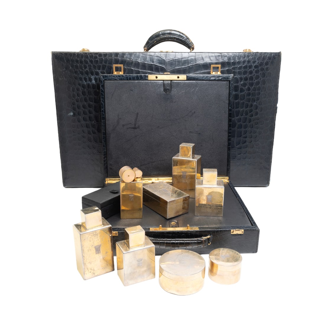 Two Vintage Hermes Cases: Toiletry and Luggage (1 of 6)