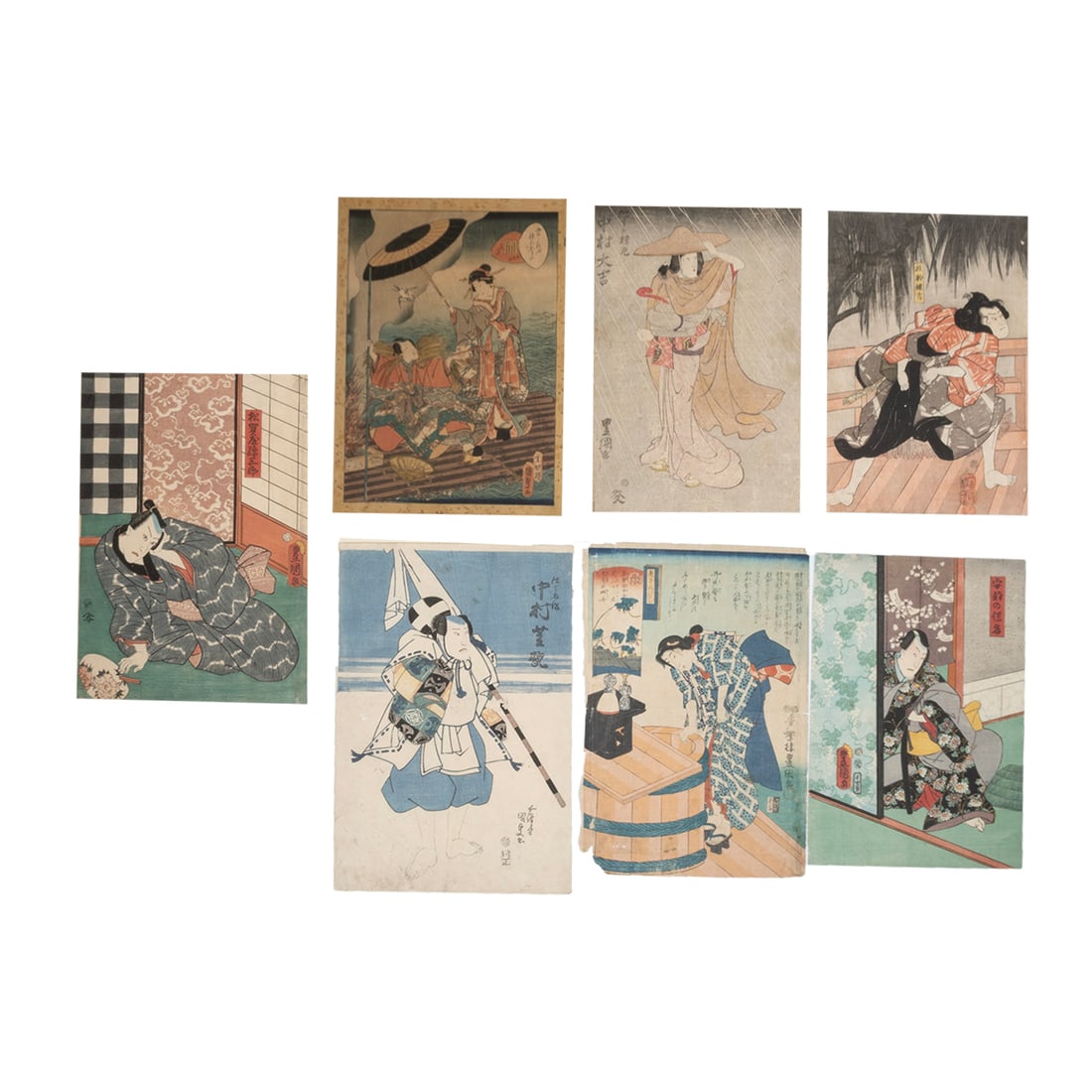 Collection of Unframed Japanese Woodblock Prints (1 of 3)