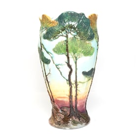 Delphin Massier Painted Vase