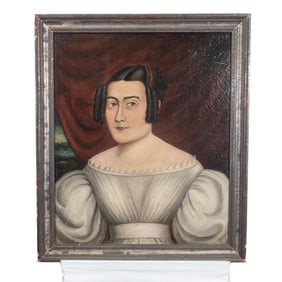 European School, Portrait of a Woman, oil