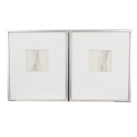 Two Framed Male Nude Artworks, C. Jones.