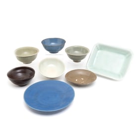 Chinese Celadon and Monochrome Glazed Porcelain Items