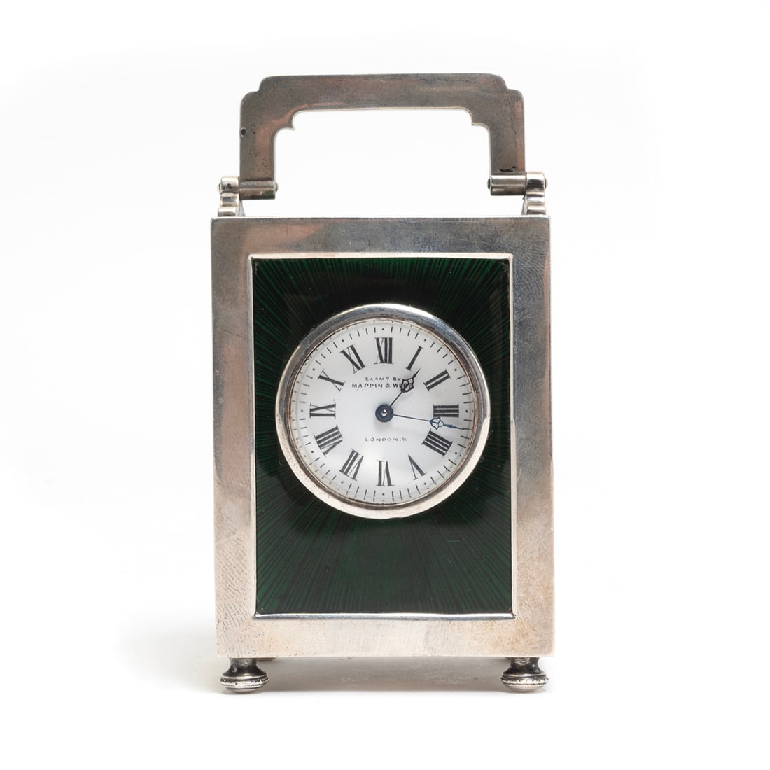 Mappin & Webb Sterling Guilloche Traveling Clock (1 of 5)