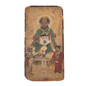 Chinese Silk Painting of Taoist Deities