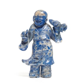 A Chinese Lapis Lazuli Figure of Laughing Child