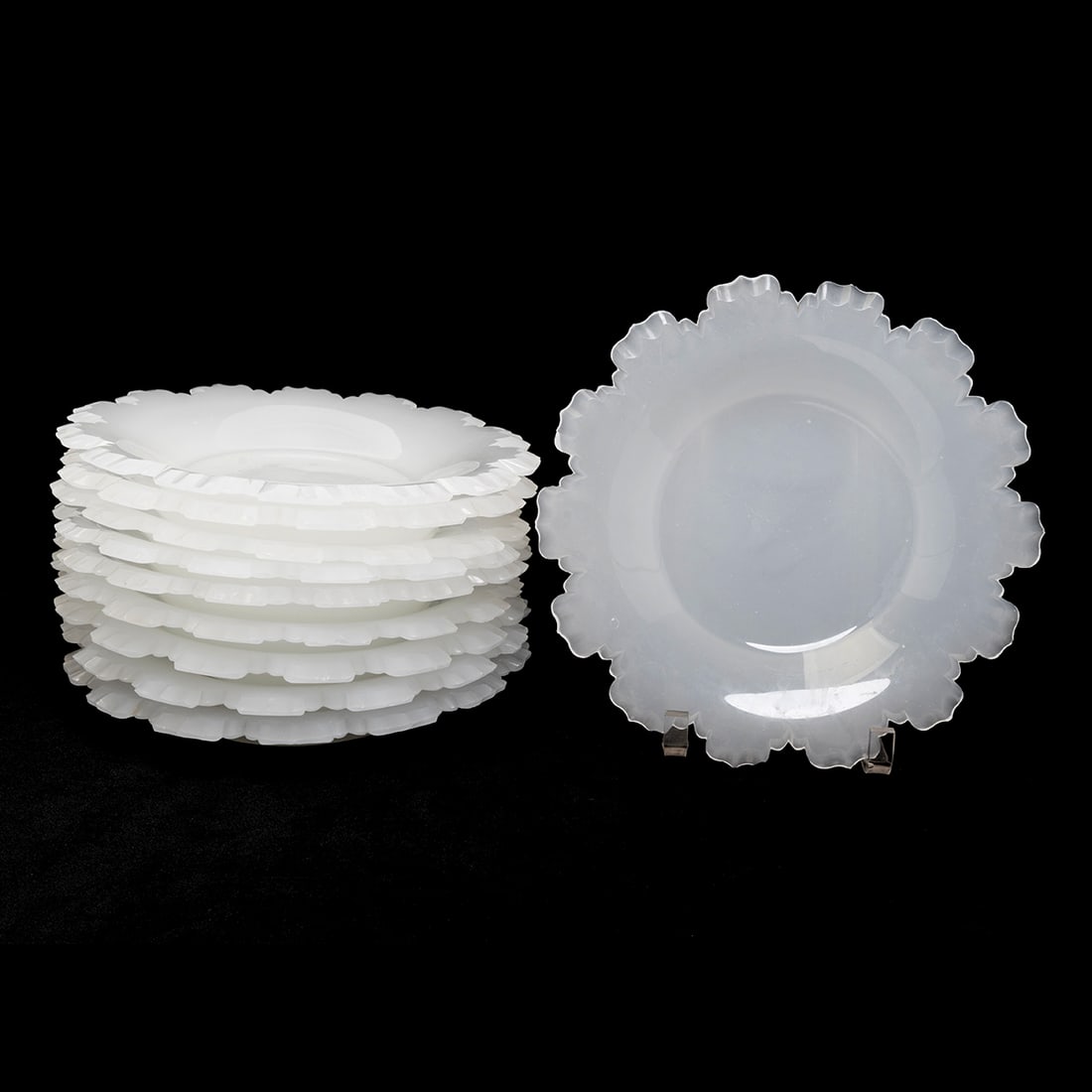 Set of Ten 19th Century Glass Dishes (1 of 1)