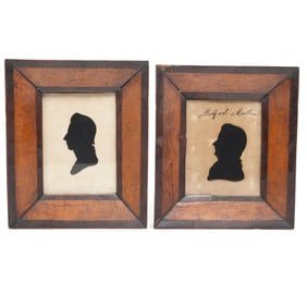 Two Framed American Silhouettes