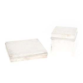 Two Italian Carimati Sterling Silver Boxes