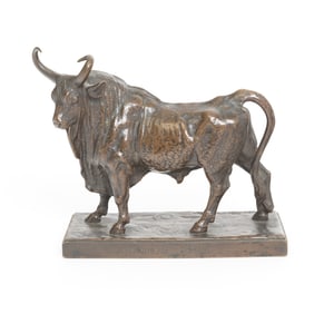 After Auguste Clesinger, Tareau Romain, bronze.