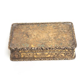 Victorian Silver Gilt Snuff Box by Wheeler and Cronin
