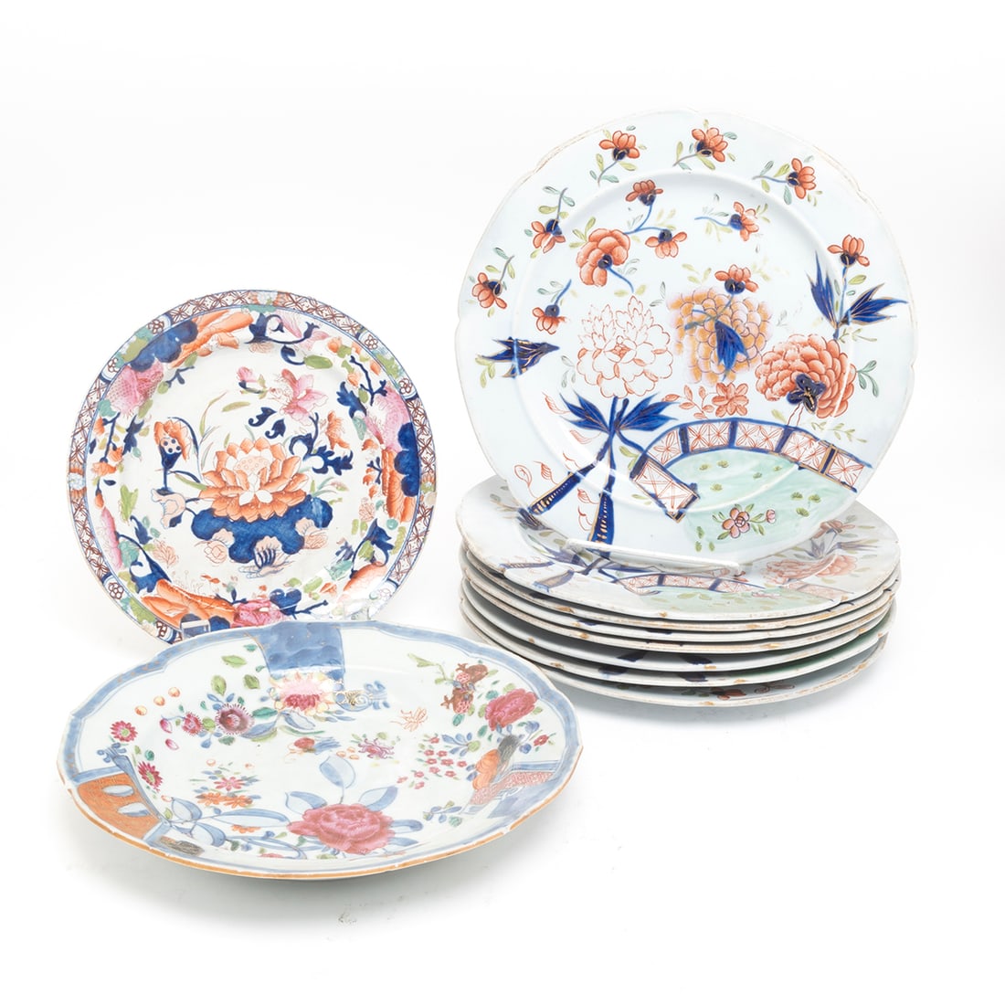 Ten English Ironstone Transfer Printed Dishes (1 of 1)