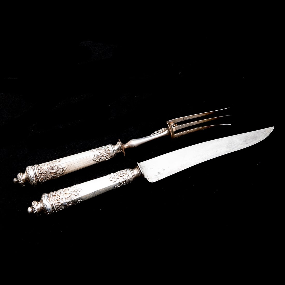 19th Century French Silver Carving Set (1 of 1)