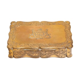 Victorian Silver Gilt Snuff Box by Edward Smith