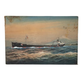 Unframed Painting, M. T. Permian, Yokohma, Japan, 1940.