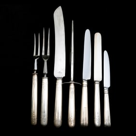 Collection of Sterling Handle Knives Incl Gorham, Eley
