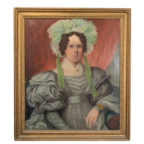 European School, Portrait of a Lady, oil