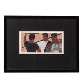 Andre Lhote, Three Men, gouache