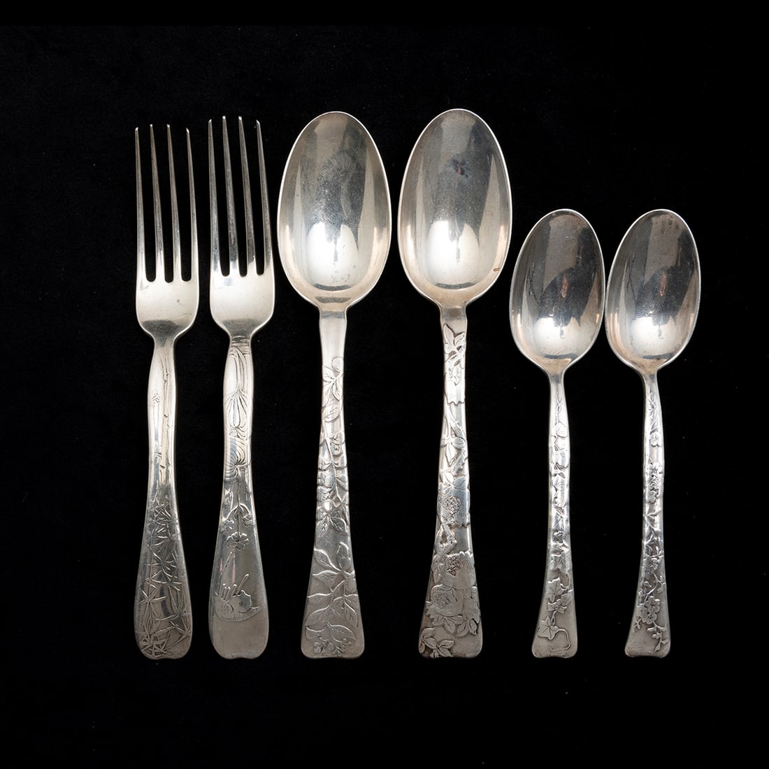 Tiffany Etched Lap Over Edge Pattern Sterling Flatware (1 of 3)