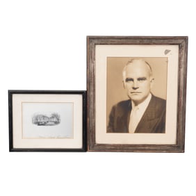 Signed Mamie Eisenhower White House View, Photograph