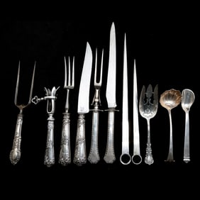 Collection of Sterling Serving Pieces Incl Tiffany