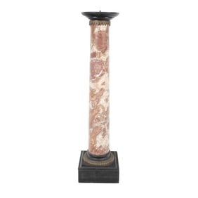 Neoclassical Red Marble Columnar Pedestal