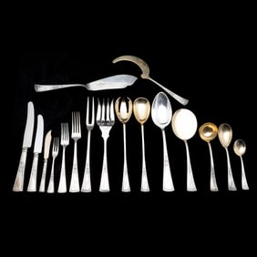 German Art Deco 800 Silver Flatware Service