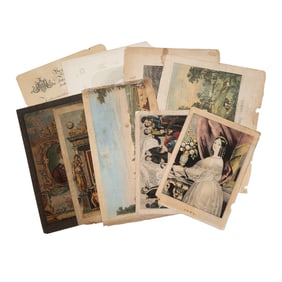 Collection of Unframed Antique Prints.