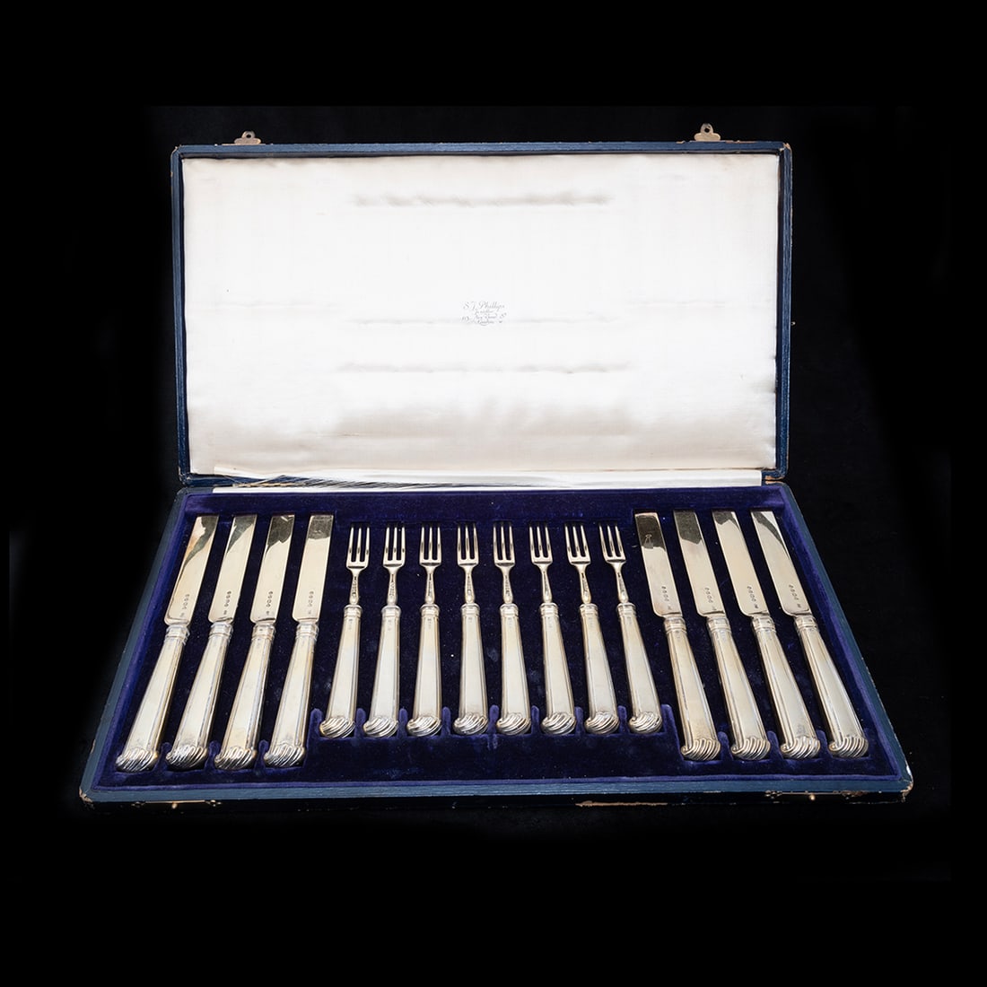 English Victorian Chawner & Co Silver Gilt Fruit Set (1 of 2)