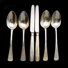 Set English Vermeil Flatware