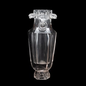 Chinese Carved Rock Crystal Vase