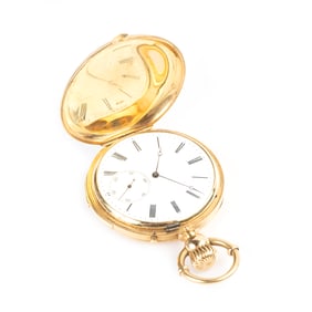 18k Yellow Gold Quarter Repeater Pocket Watch.