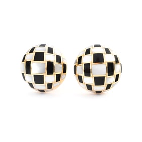 Pair of Tiffany & Co. Multi-Stone, 18k Gold Ear Clips.