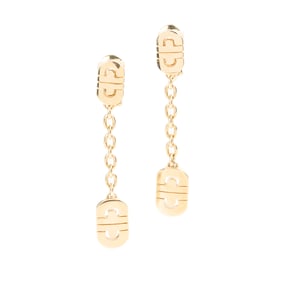 Pair of Bulgari "Parentesi" 18k Yellow Gold Earrings.