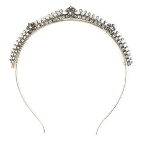 Antique Diamond, Silver-Top, 18k Gold Tiara to Bracelet