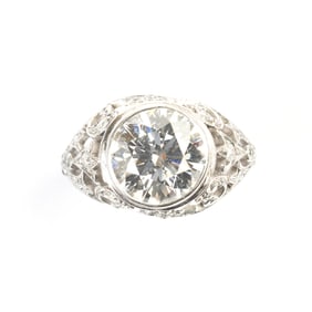 Diamond, Platinum Ring.