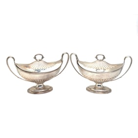 Pair of Paul Storr George III Sterling Silver Tureens