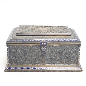 Russian Silver Gilt and Enamel Box, Anton Kuzmichev