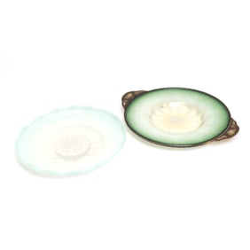 Two Louis Comfort Tiffany Favrile Glass Dishes